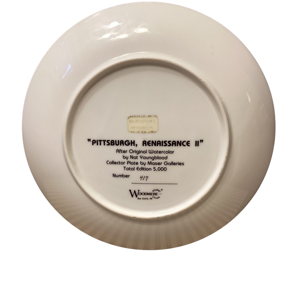 Pittsburgh Renaissance Collector Plate by Nat Youngblood EUC - Picture 6 of 8